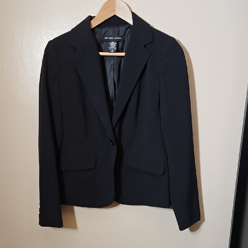 New York & Company Black Blazer Tailored Suit Jacket